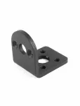DC Geared Motor 25mm Black 90 Degree Metal Bracket Stand