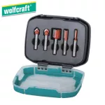 Wolfcraft Straight Bit Set Shank 8