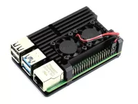 Aluminium Heatsink Case For Raspberry Pi 4 – Obsidian Black