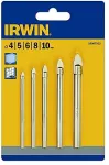 IRWIN GLASS + TILE DRILL SET 4-5-6-8-10 MM
