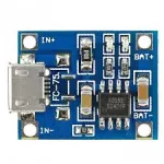 Lithium Battery Charger Module – Micro USB 5V 1A