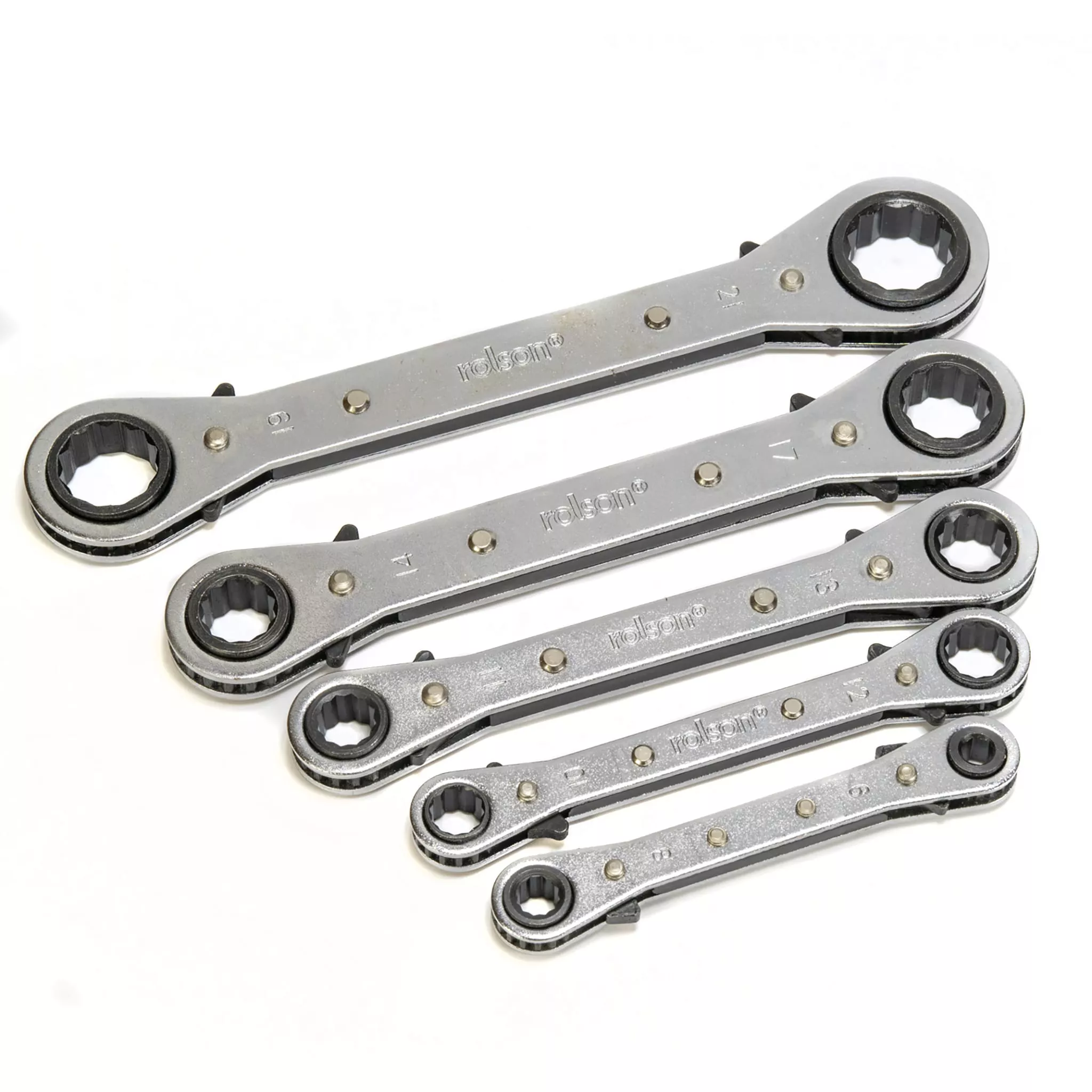 Heavy Duty Anello di Offset Ratchet Spanner Wrench Set 5PC reversibile 