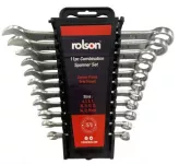Combi Spanner Set CRV on Rack 11pc Rolson