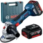 Bosch Cordless brushless Angle Grinder 5" 18v With 2 battery 4Ah
