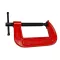 WISEUP Adjust Heavy Duty G Clamp 6 Inch C/W Soft Jaw Pads 153 Mm – G Clamp Iron Red For Woodwork Metal Clamping