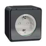 Schneider Electric Mureva Outlet W SideE Screwl Surface Gr