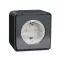 Schneider Electric Mureva Outlet W SideE Screwl Surface Gr