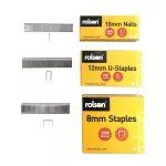 Rolson 2500pc Staple Assortment Includes 1000pc 10mm Nails, 1000pc 8mm & 500pc 12mm U Staples
