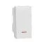 One-way switch 16A screws indic  lamp 1m - white