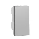 two-way switch 16A screws 1module - Aluminium