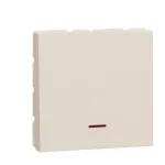 32A double pole one way with lamp - Beige
