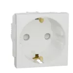 SE Unica - 1 S.O. - 2P+E, Shutters, DE - 2 M - White