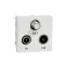 TV/FM/SAT, individual, 2 modules (1 cable) - white