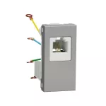 RJ12, 1 connector, 1 module - Aluminium