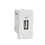 USB 2.0 connector charger 1module - white