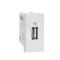 USB 2.0 connector charger 1module - white
