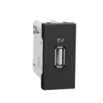 USB 2.0 connector charger 1module - Black