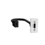 HDMI connector prewired 1module - white