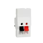 Loudspeaker connector 1module - white