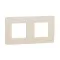 2gangs Unica Studio frame beige