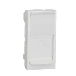 Schneider Electric Center plate S1, 1 connector, 1 module - white