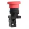 Push-button Ø22 - Mushroom Head Ø40 - Black - 1NC