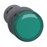 Round Pilot Light Ø 22 - Green - Integral LED - 220 V AC - Screw Clamp Terminals
