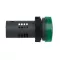 Round Pilot Light Ø 22 - Green - Integral LED - 220 V AC - Screw Clamp Terminals