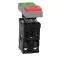 Illuminated Double-headed Push-button, Easy Harmony XA2, Plastic, 22mm, 1 Green Flush I + 1 Light + 1 Red Flush O, 220…230V AC, 1NO + 1NC