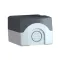 Empty Enclosure, Plastic, Dark Grey Lid, For Push Button Ø22, 2 Cut-outs