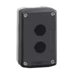Empty Enclosure, Plastic, Dark Grey Lid, For Push Button Ø22, 2 Cut-outs