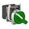 Illuminated Selector Switch, Metal, Green, Ø22, 2 Positions, Stay Put, 24 V AC/DC, 1 NO + 1 NC