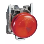 Pilot Light, Metal, Red, Ø22, Plain Lens With BA9s Bulb, <= 250 V