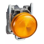Pilot Light, Metal, Orange, Ø22, Plain Lens With BA9s Bulb, <= 250 V