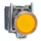 Illuminated Push Button, Metal, Flush, Orange, Ø22, Spring Return, <= 250 V, 1 NO + 1 NC