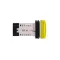 Monolithic Pilot Light, Plastic, Yellow, Ø22, Plain Lens For BA9s Bulb, <= 250 V