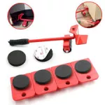 Furniture Transport Roller Set 5 Pieces - 4 Furniture Rollers & 1 Load Jack