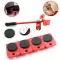 Furniture Transport Roller Set 5 Pieces - 4 Furniture Rollers & 1 Load Jack
