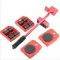 Furniture Transport Roller Set 5 Pieces - 4 Furniture Rollers & 1 Load Jack
