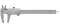 Vernier Caliper 150 mm/6" 0,05mm-1/128", locking-screw, 4-way system Vogel