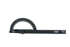 Protractor 80/120mm 0°-180°,locking Screw, "BLACK-LINE", Hardened Aluminium