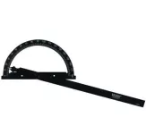Protractor 200/300mm 0°-180°,locking Screw, Satin Chromed, Pouch