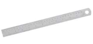 Steel Rule, 500x30x1mm Inox, Mm/inch Type "Chesterman" Reading From Left To Right