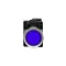 Complete Illuminated Push Button, Easy Harmony XA2, Plastic, Flush, Blue, 22mm, Spring Return, 24V AC/DC, 1NO