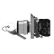 Key Switch Selector, Metal, Black, Ø22, Key N°455, 2 Positions, Stay Put, 1 NO