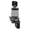 Key Switch Selector, Metal, Black, Ø22, Key N°455, 2 Positions, Stay Put, 1 NO