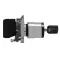 Key Switch Selector, Metal, Black, Ø22, Key N°455, 2 Positions, Stay Put, 1 NO