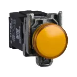 Orange Complete Pilot Light Ø22 Plain Lens With BA9s Bulb 230...240V