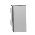 Switch, New Unica, 1-pole 2-way, 10AX, 1 module, screwless terminals, painted, IP4X, aluminum