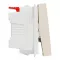 Pushbutton Switch, New Unica, Location Lamp, 10 A, 1 Module, Beige